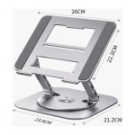 Suporte Giratório LS928 para Tablet e Computador Portátil de Alumínio Cinzento Escuro