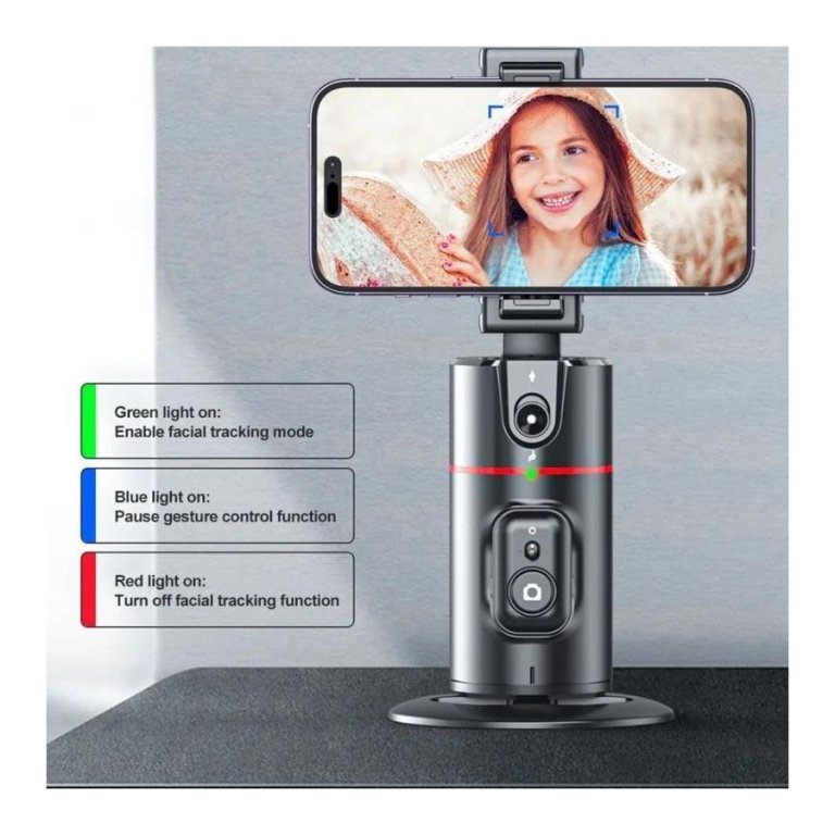 Suporte de Seguimento Automático Gimbal - P02 - Com Controlo Remoto de 360º