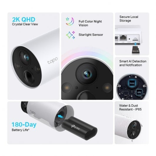 TP-Link TAPO C420S2 Sistema de Câmaras de Vigilância Inteligentes com Bateria