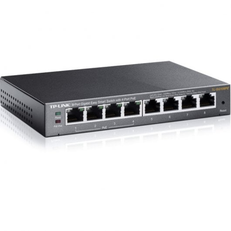 TP-Link TL-SG108PE Switch Easy Smart 8 Portas Gigabit com 4 Portas PoE