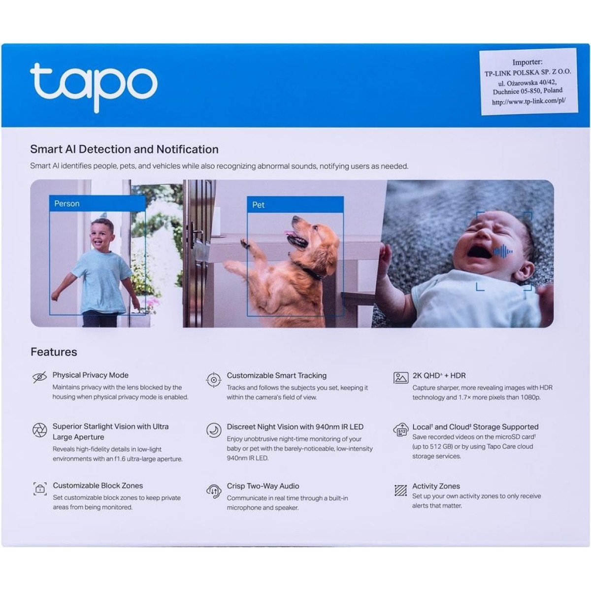 TP-Link Tapo C225 AI 4MP 360° WLAN camera MicroSD