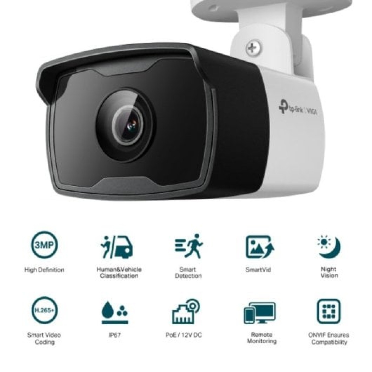 TP-Link VIGI C330I Câmara de Segurança IP Exterior 2304 x 1296 Pixeis Teto/Parede/Poste 2.8mm
