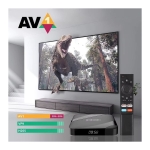 TV98 ATV W2 8K S905W2 4GB/32GB Dual Wifi Android 14 Preto - Android TV
