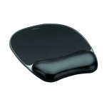 Tapete Fellowes Gel Crystals de Rato com Descanso para Pulso Preto