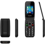 Telemóvel Básico Celular Qubo Neo 2 para idosos com botão SOS Bluetooth e câmera preta