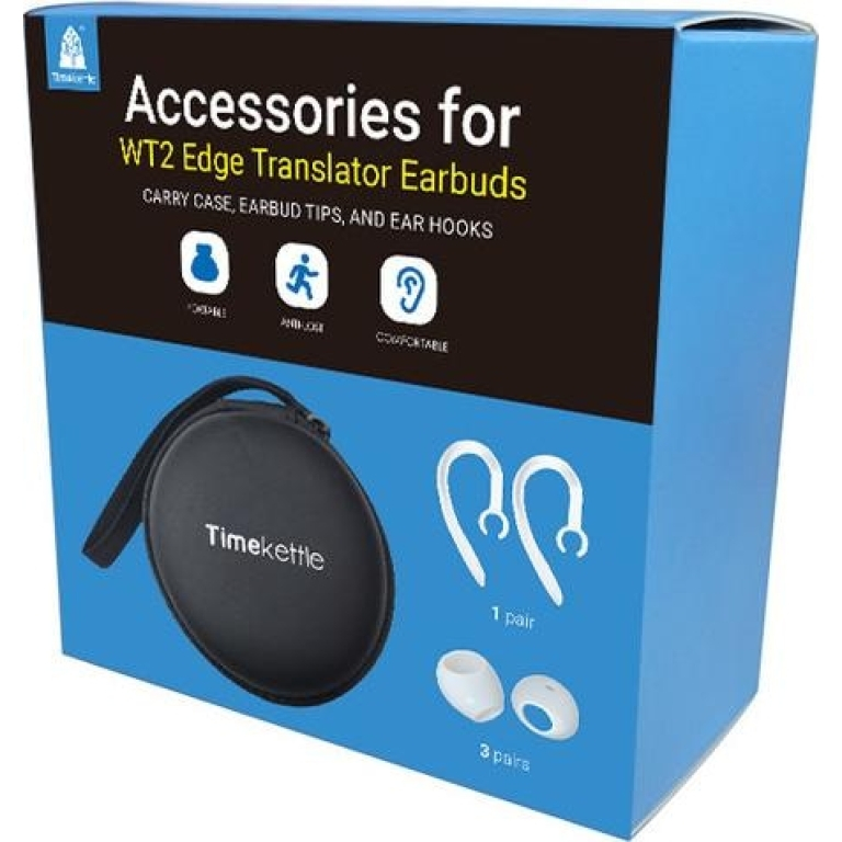 Timekettle WT2 Edge accessory set / bag, earhook, 3 pairs of earmuffs
