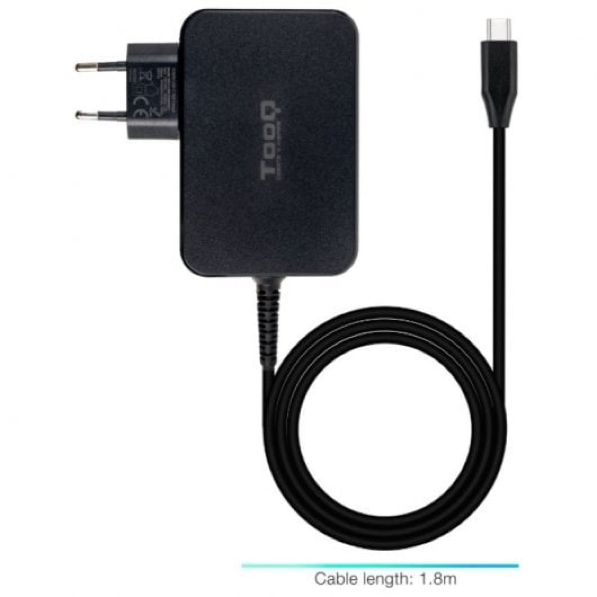 TooQ TQLC-USBCGAN90PD Carregador de portátil GAN USB-C PD3.0 90W Preto