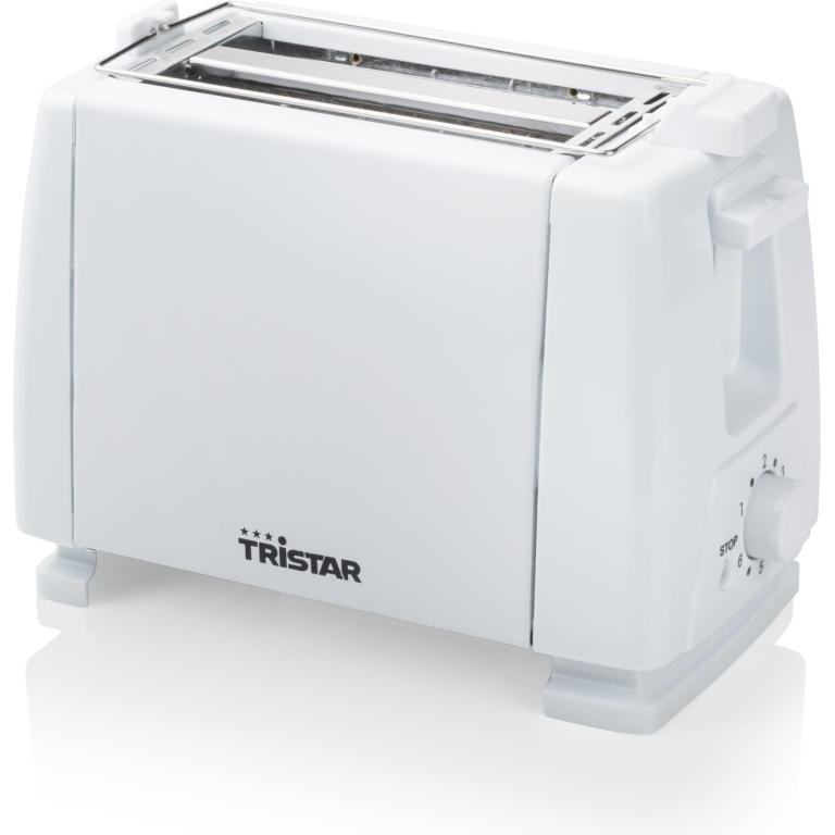 Tristar Br-1009 Toaster, 650 W, metal, 2 slots, white (energy efficiency class A).