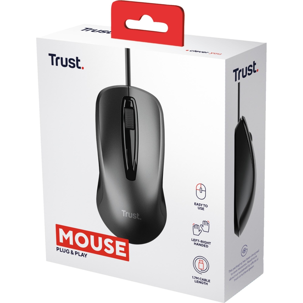 Trust 24657 mouse Ambidextrous USB Type-A Optical 1200 DPI