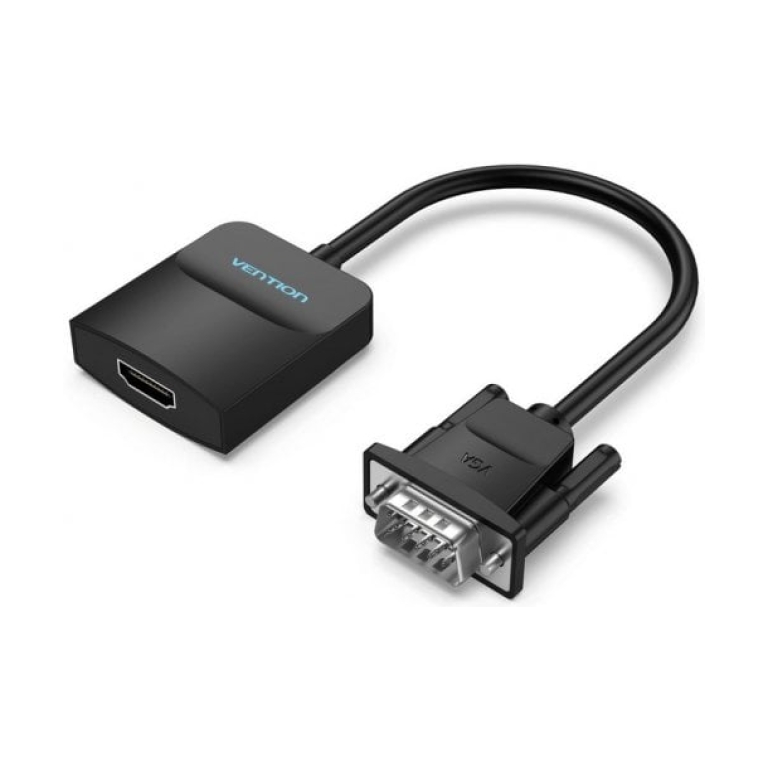 Vention ACNBB VGA macho para cabo conversor fêmea HDMI com áudio 1080p 60Hz 15cm preto