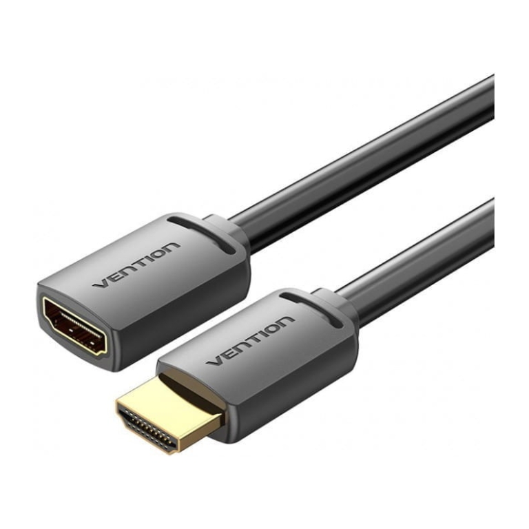 Vention AHCBD HDMI Macho - HDMI Fêmea 0,5m Preto - Cabo HDMI