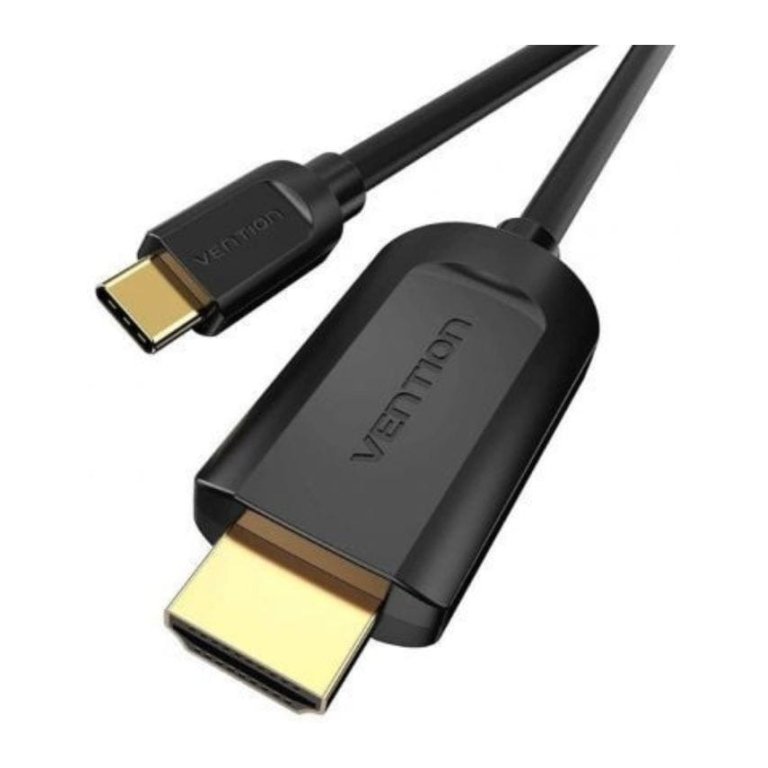 Vention CGUBF HDMI 1.4 USB Tipo C Macho - HDMI Macho 1m Preto - Cabo Preto