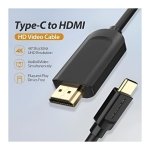 Vention CGUBF HDMI 1.4 USB Tipo C Macho - HDMI Macho 1m Preto - Cabo Preto