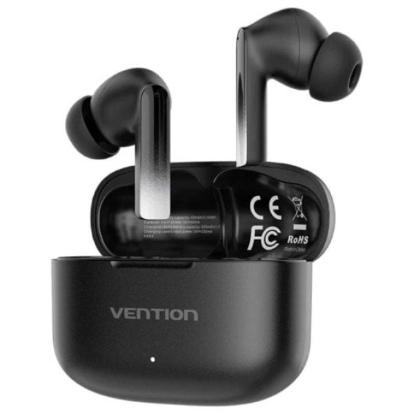 Vention ELF E04 NBIB0 Auriculares Bluetooth com Estojo de Carga e Autonomia até 6h Pretos