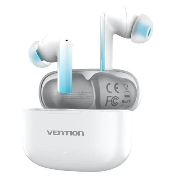 Vention ELF E04 NBIW0 Auriculares Bluetooth com Estojo de Carga e Autonomia até 6h Brancos