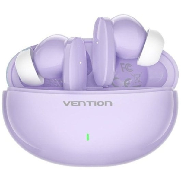 Vention NBFV0 Auriculares Sem Fios Bluetooth com Estojo de Carga e Autonomia Até 7h Violetas