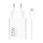 Xiaomi Adaptador de Corrente de Carregamento Rápido 33W USB-A Branco Cabo USB-A para USB-C