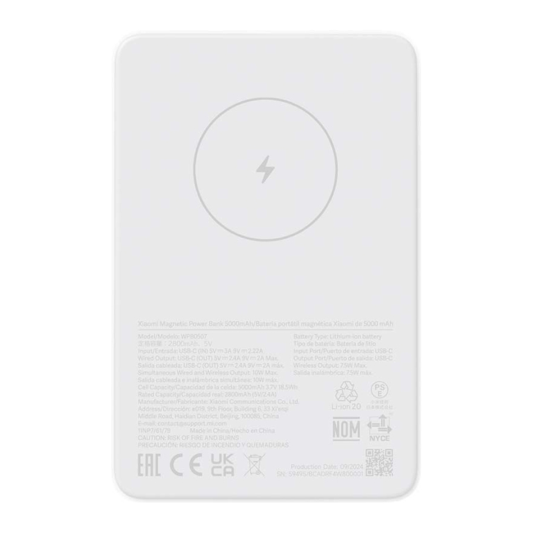 Xiaomi Magnetic Power Bank 5000mAh - Bateria Externa 20W com MagSafe