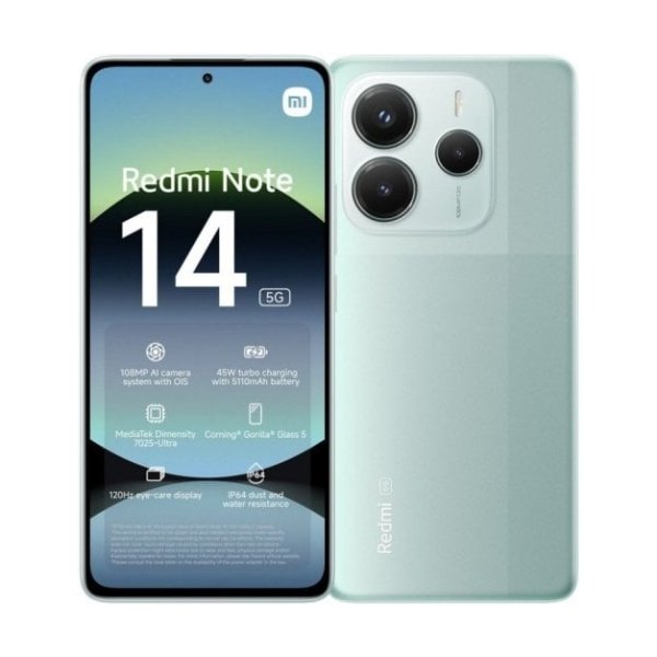 Xiaomi Redmi Note 14 5G 6/128GB Verde Coral Libre