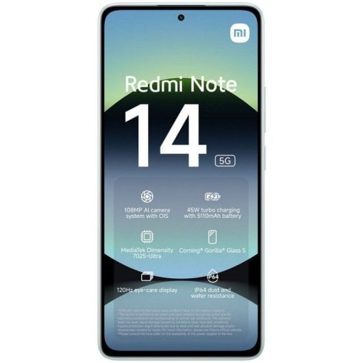 Xiaomi Redmi Note 14 5G 6/128GB Verde Coral Libre