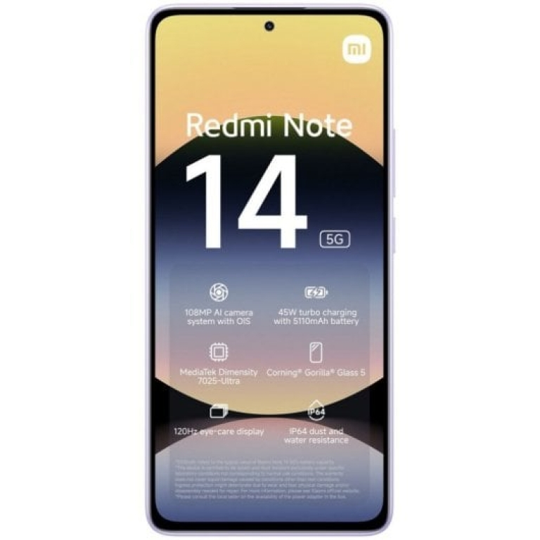 Xiaomi Redmi Note 14 5G 8/256GB Violeta Lavanda Libre