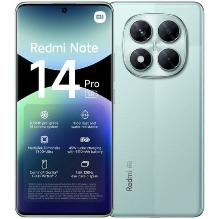Xiaomi Redmi Note 14 Pro 5G 12/512GB Verde Coral Libre