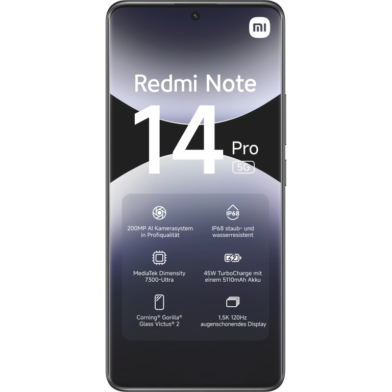 Xiaomi Redmi Note 14 Pro 5G 8GB/256GB Preto