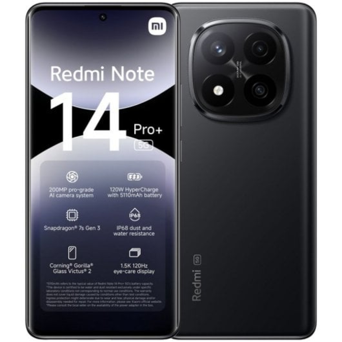 Xiaomi Redmi Note 14 Pro Plus 5G 12GB/512GB/6.67" Preto Meia-Noite
