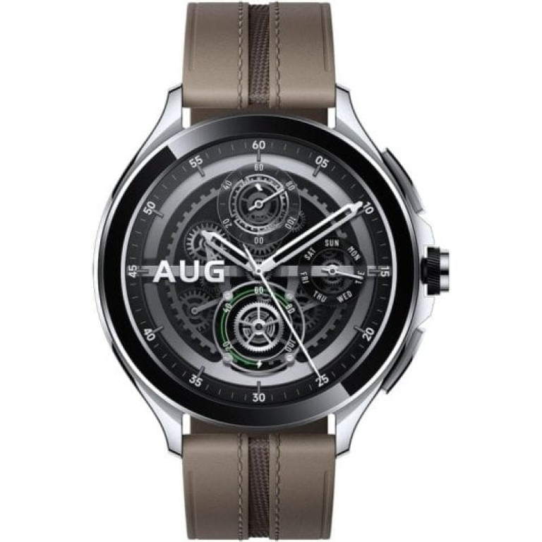 Xiaomi Watch 2 Pro Bluetooth Smartwatch Prateado com Braceletes em Couro Castanho