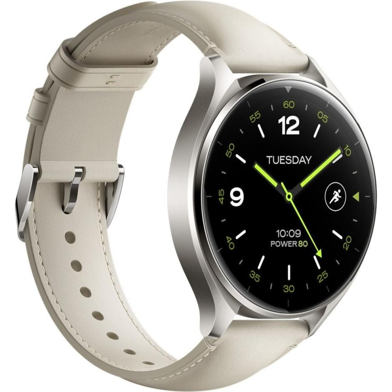 Xiaomi Watch 2 with White Leather Strap