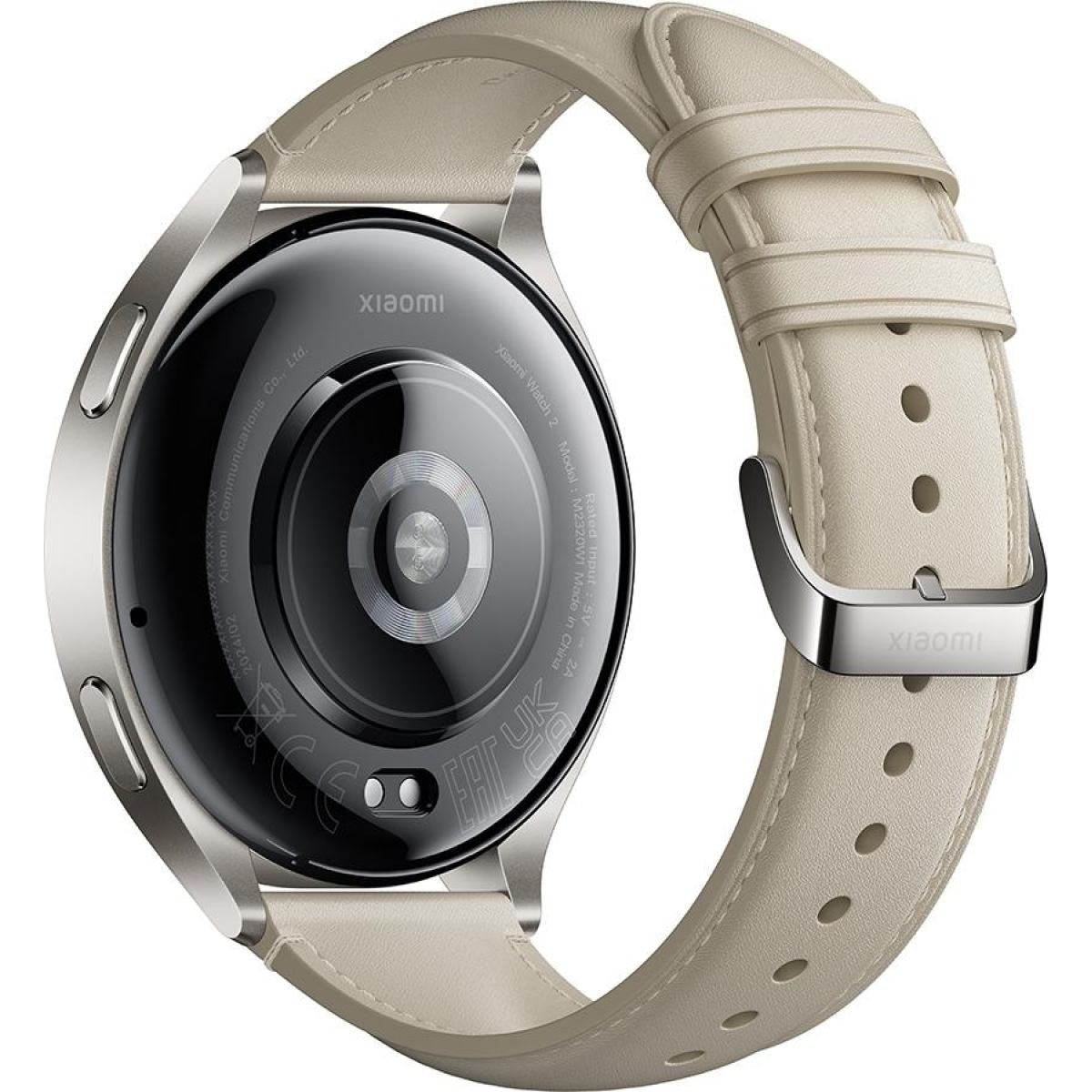 Xiaomi Watch 2 with White Leather Strap