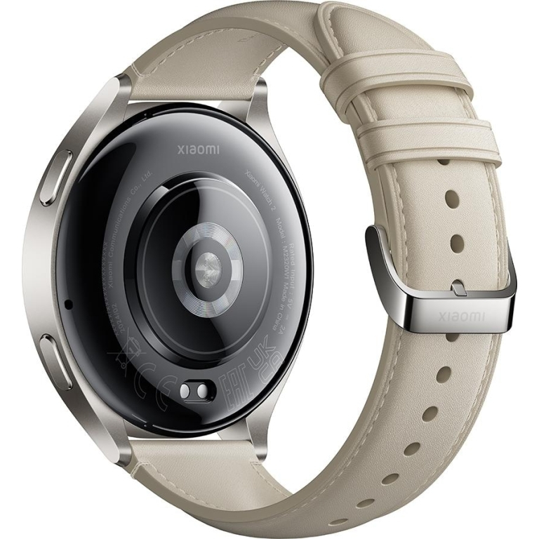 Xiaomi Watch 2 with White Leather Strap
