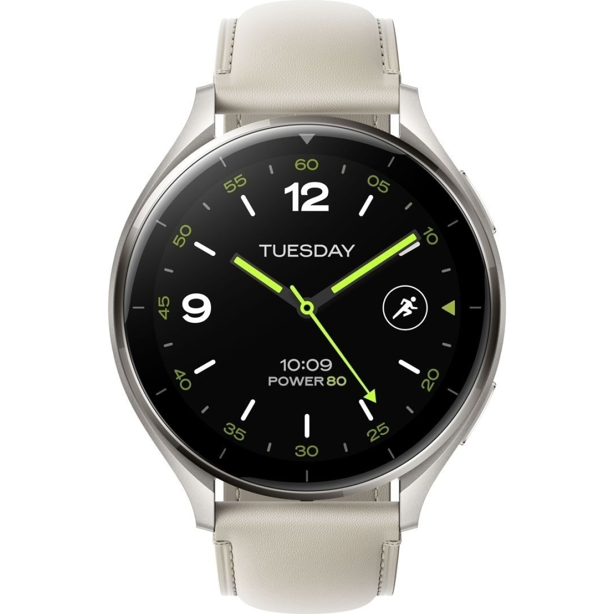 Xiaomi Watch 2 with White Leather Strap