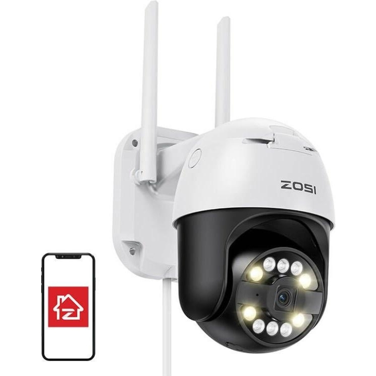 Zosi IP Outdoor Camera C296 WiFi Pan Tilt 8MP Dual IP66 with 32GB microSD card