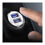 Baseus Carregador de Carro Duplo USB 3.1A Small Rice Grain