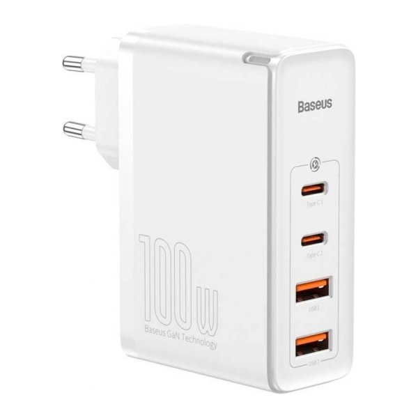 Baseus Carregador GaN2 Pro 100W 2xUSB-C+2xUSB