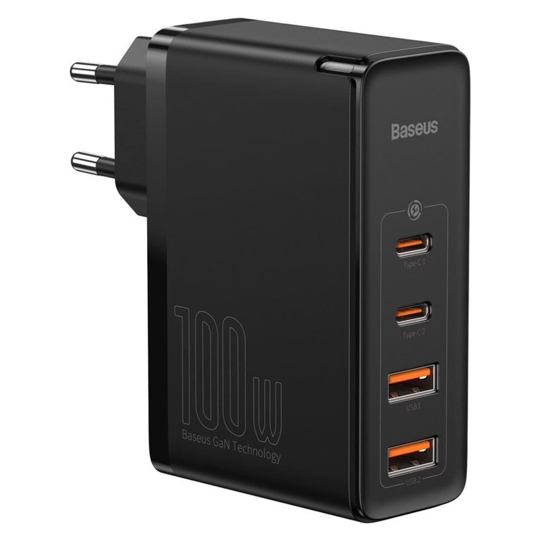 Baseus Carregador GaN2 Pro 100W 2xUSB-C+2xUSB