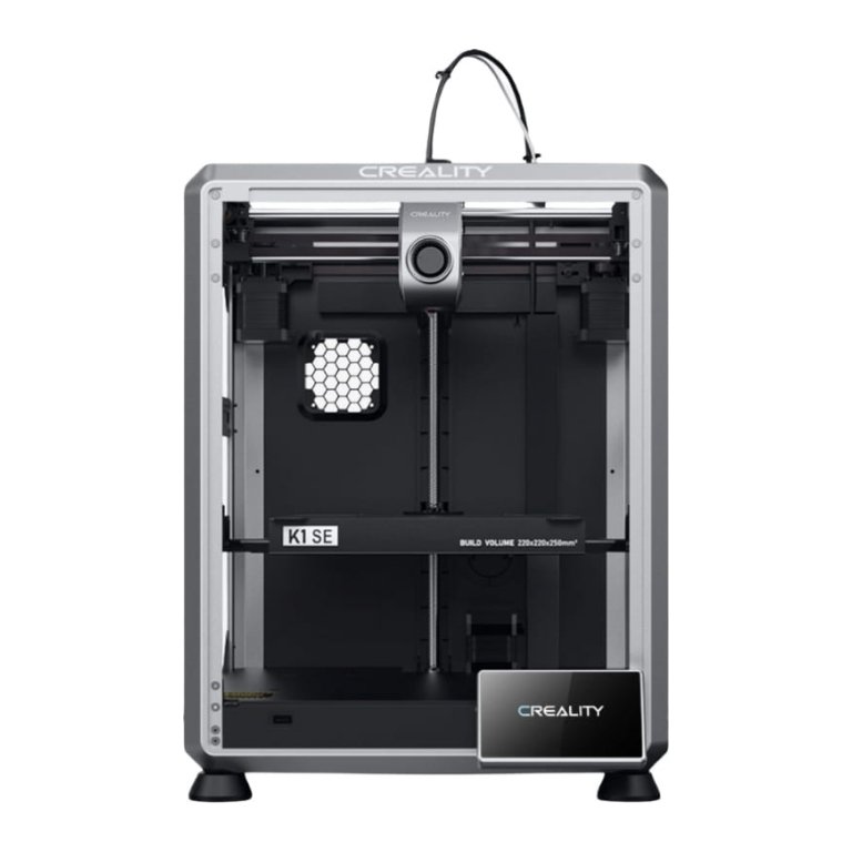 Creality K1 SE - Alta velocidade 600mm/s, Tamanho de impressão 220x220x250mm, Arrefecimento rápido - Impressora 3D FDM