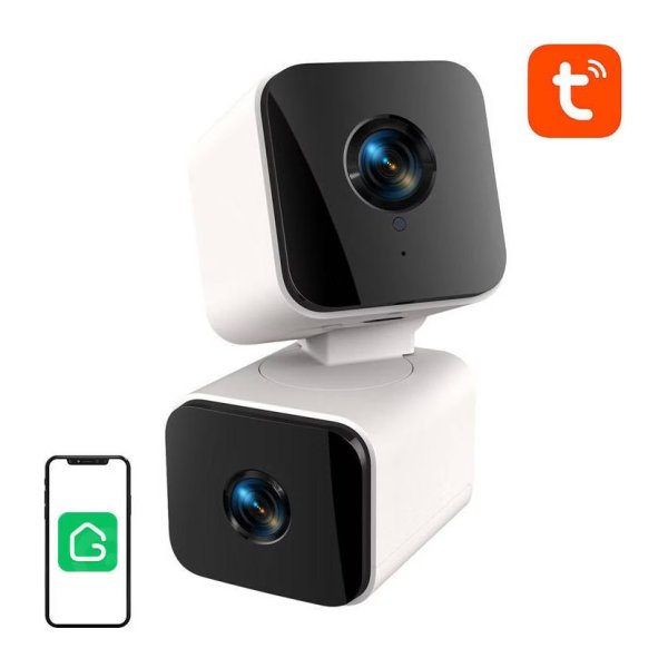 Gosund PC12 Lente Dual 4MP WiFi Branco Câmara de Segurança