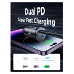 Joyroom JR-CCN06 Dual USB-C Mini Metal - Carregador de carro