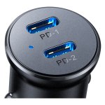 Joyroom JR-CCN06 Dual USB-C Mini Metal - Carregador de carro