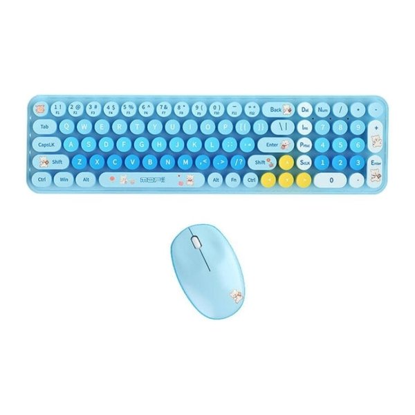 Kit Teclado/Rato MOFI Baby Bear Azul