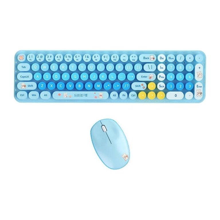 Kit Teclado/Rato MOFI Baby Bear Azul