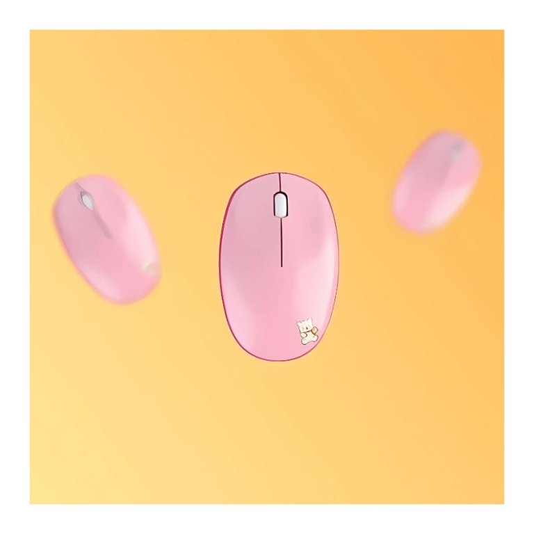 Kit Teclado/Rato MOFI Baby Bear Rosa