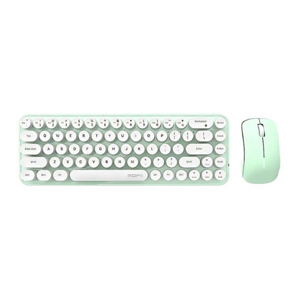 Kit Teclado/Rato MOFII Bean 2.4G Verde/Branco