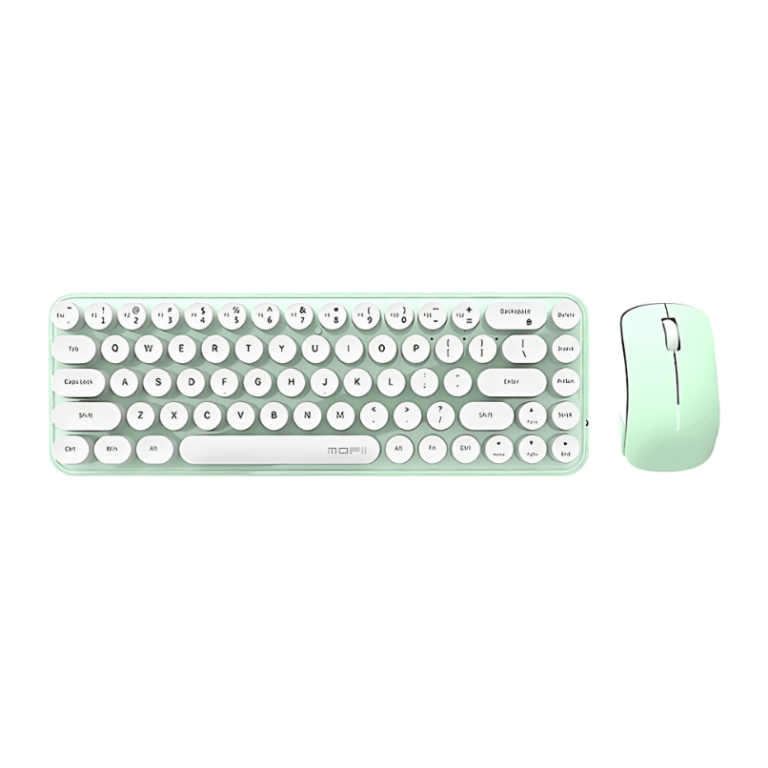 Kit Teclado/Rato MOFII Bean 2.4G Verde/Branco