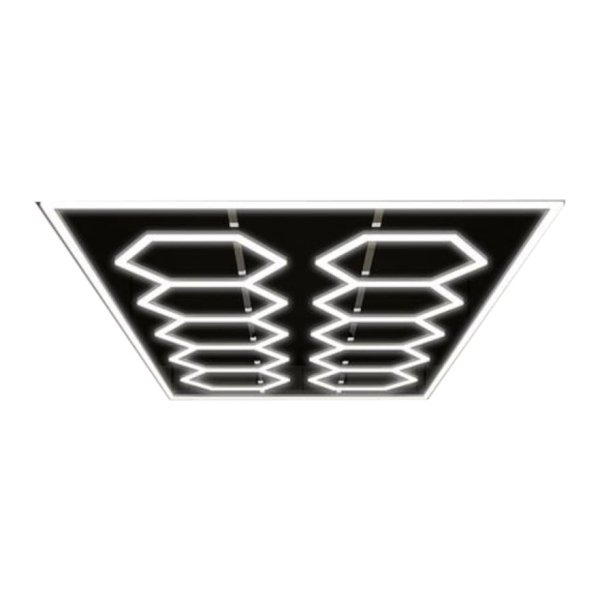 Luz hexagonal SS-HX-C202 LED Branca - Luz de teto