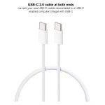 Nanocable Cabo USB-C 2.0 60W 3A, USB-C/M-USB-C/M