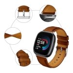 Pulseira Fitbit Versa 3 / Versa 4 Couro Castanho