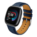 Pulseira Fitbit Versa 3 / Versa 4 Couro Escuro